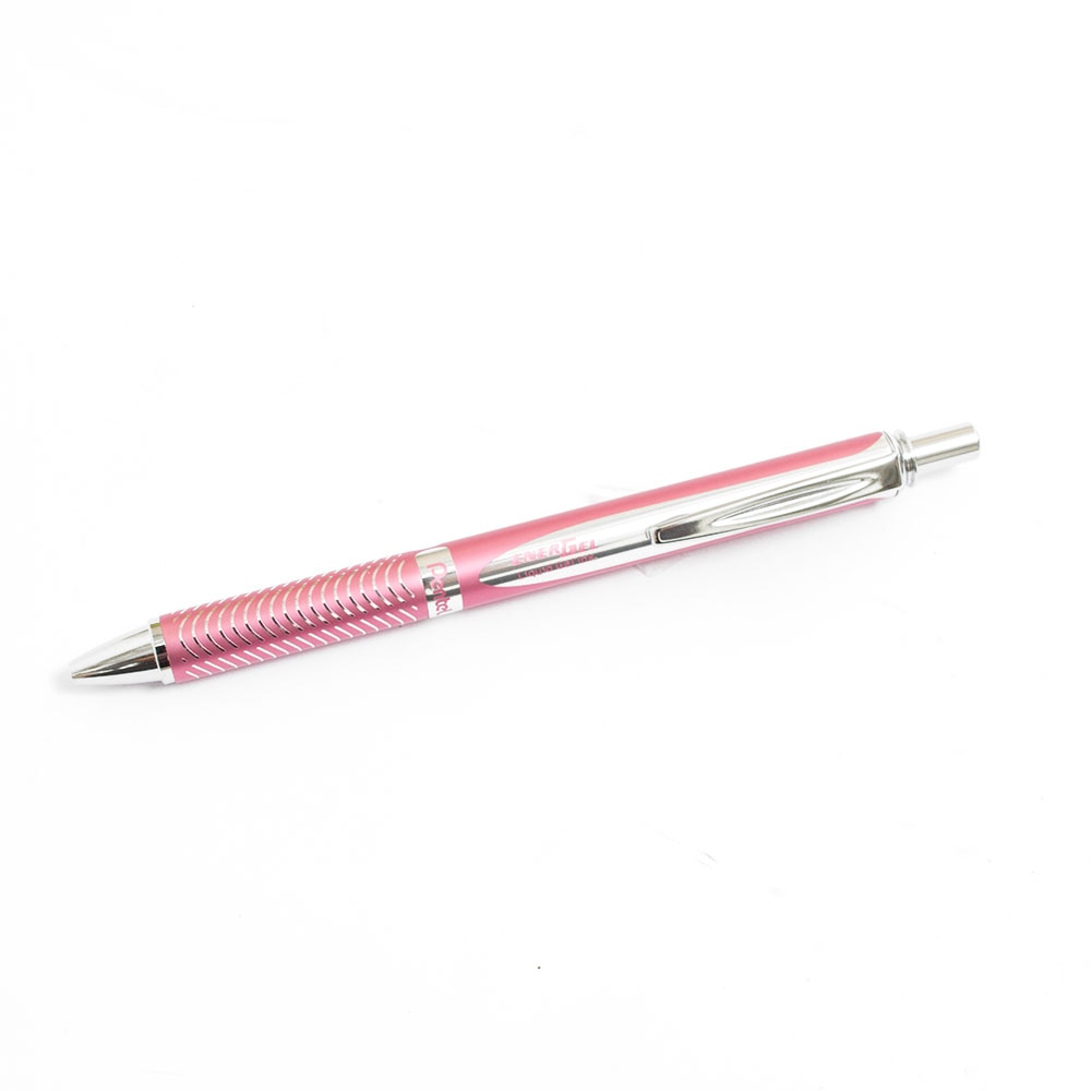 Pentel, Gel, Art & School, EnerGel, Alloy, Retractable, Pen, 83047, Pink